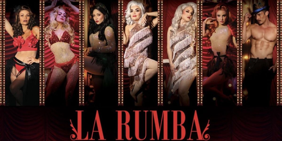 Banner principal que anuncia la obra La Rumba