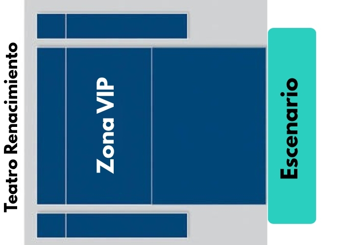 Foto de mapa de asientos disponibles del teatro Teatro Renacimiento para la obra Entre Tú y Yo